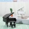 Dollhouse Wooden Grand Piano