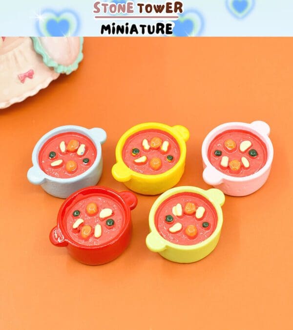 2PCS Miniature Hot Pot Food