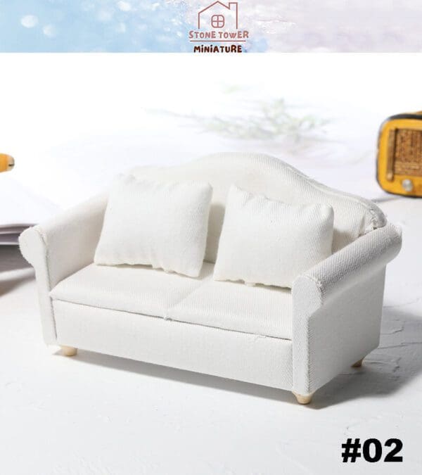 Miniature White Sofa Chairs