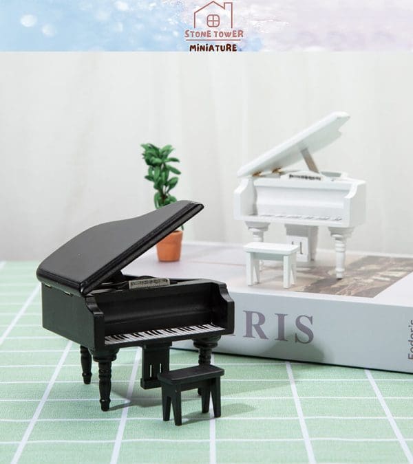 Dollhouse Wooden Grand Piano