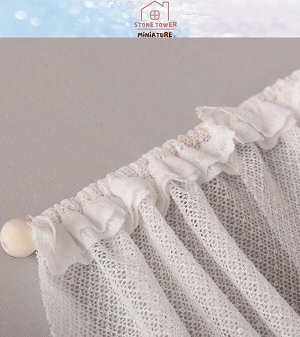 Miniature White Lace Curtains