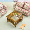 Miniature Wooden Square Table