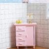 Miniature Wooden Pink Cabinet