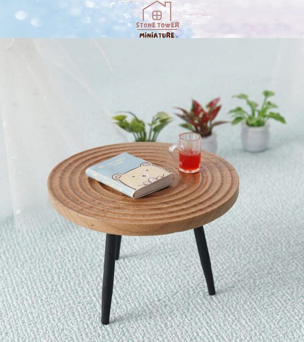 Miniature Round Wooden Table