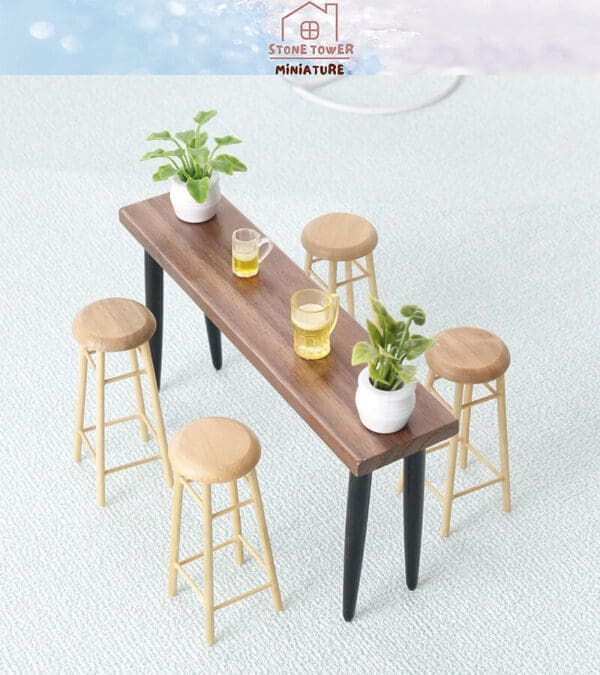 Miniature Wooden Bar Table