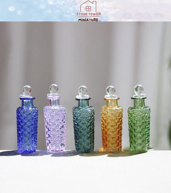 Miniature Glass Bottles with Lid