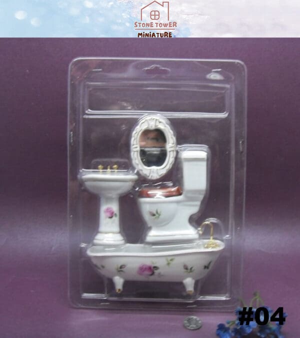 Dollhouse Ceramic Bathroom Model