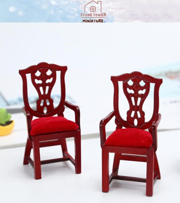 Miniature Red Sofa Chairs