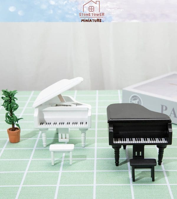 Dollhouse Wooden Grand Piano