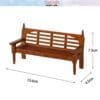 Miniature Wooden Brown Bench