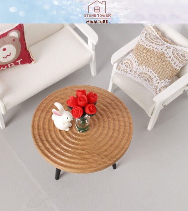 Miniature Round Wooden Table