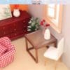 Miniature Wooden Striped Table