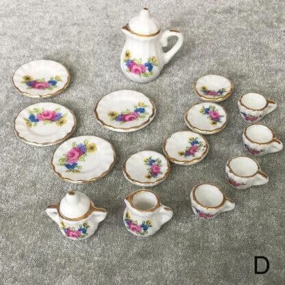 Dollhouse Porcelain Tea Set