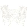 Dollhouse Metal White Table Chair