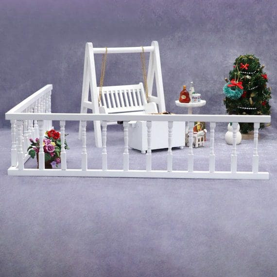 Miniature Wooden White Railing