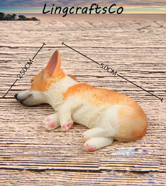 Miniature Sleeping Welsh Corgi