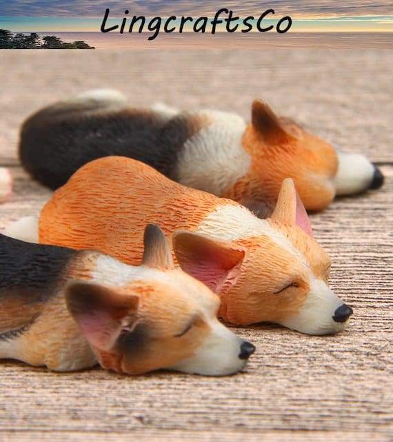 Miniature Sleeping Welsh Corgi