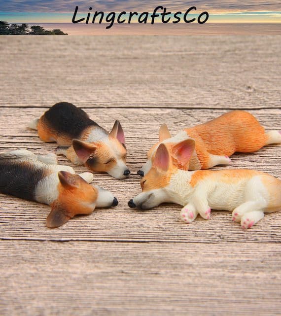 Miniature Sleeping Welsh Corgi