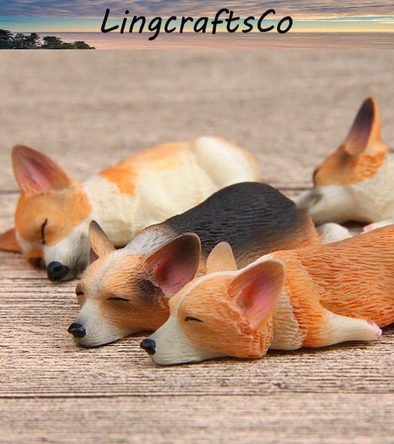 Miniature Sleeping Welsh Corgi