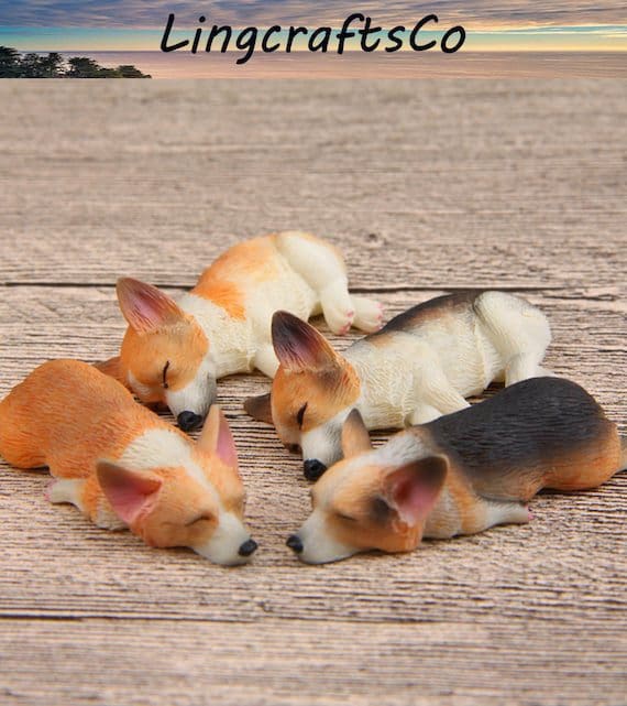 Miniature Sleeping Welsh Corgi