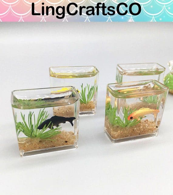 Dollhouse Imitation Goldfish Tank