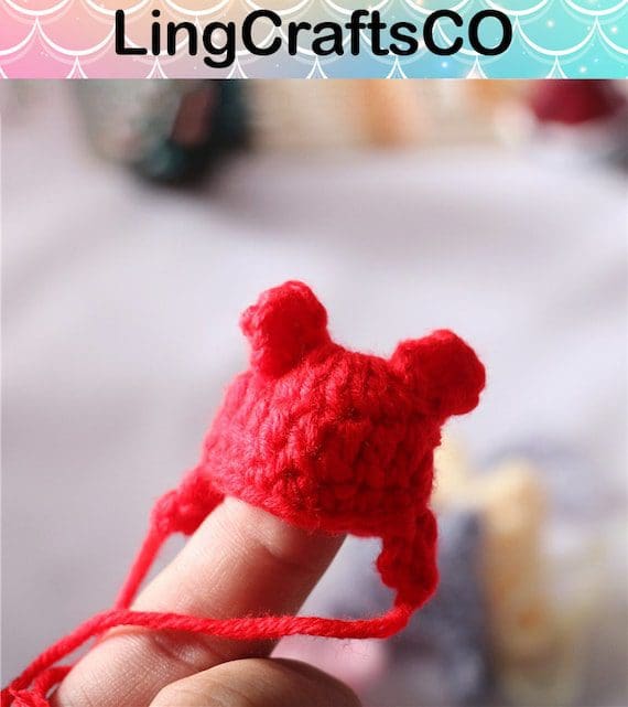 Miniature Knitted Cartoon Ear Hat