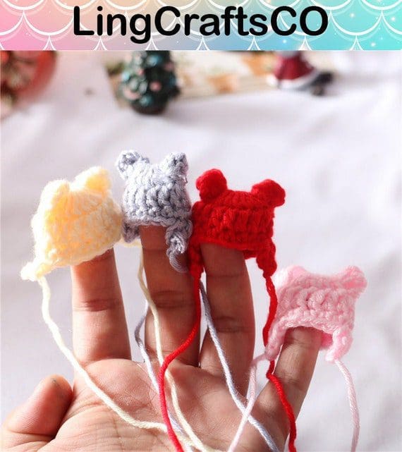 Miniature Knitted Cartoon Ear Hat