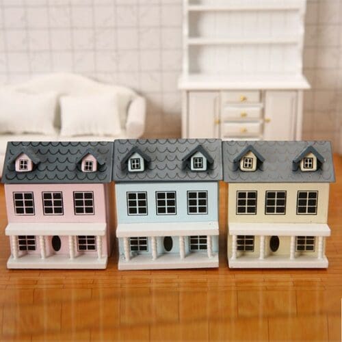 Miniature Wooden House Model