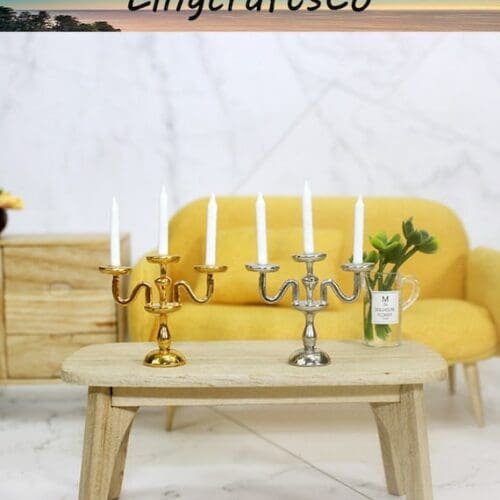 Dollhouse Miniature Candlesticks