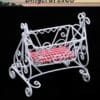 Dollhouse Metal Baby Cradle