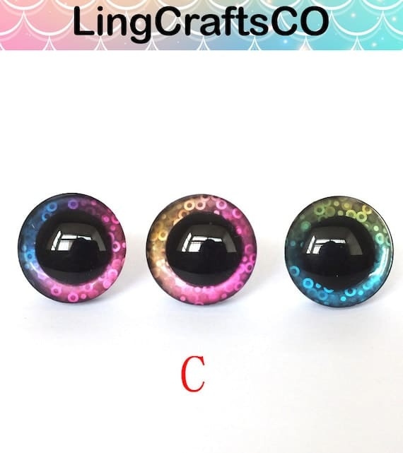 20PCS Rainbow Colours Safety Eyes