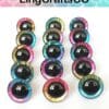 20PCS Rainbow Colours Safety Eyes