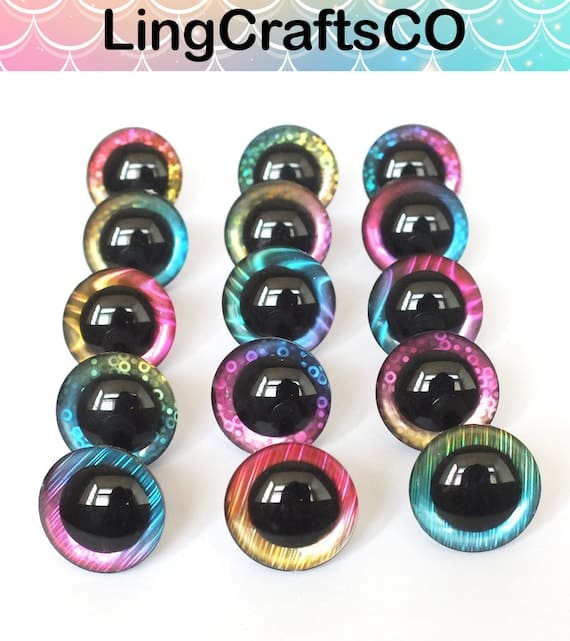 20PCS Rainbow Colours Safety Eyes