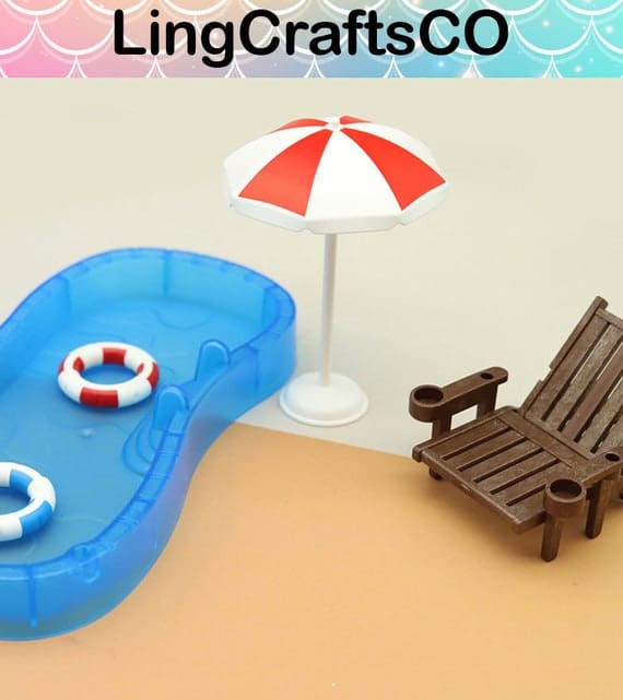 Miniature Swimming Pool Set