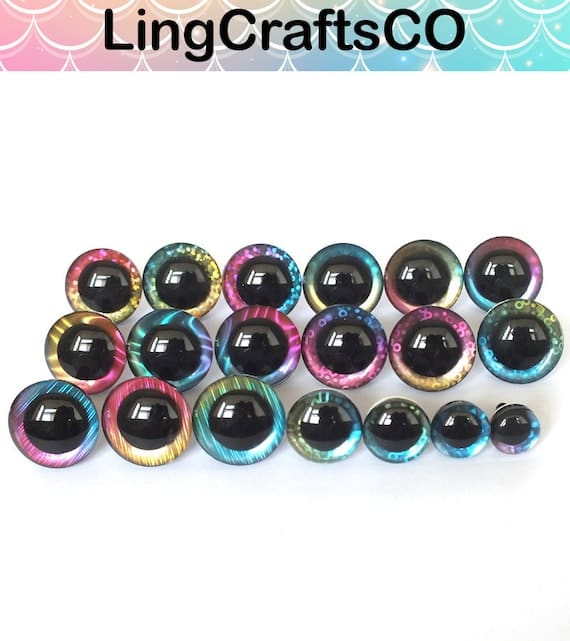 20PCS Rainbow Colours Safety Eyes