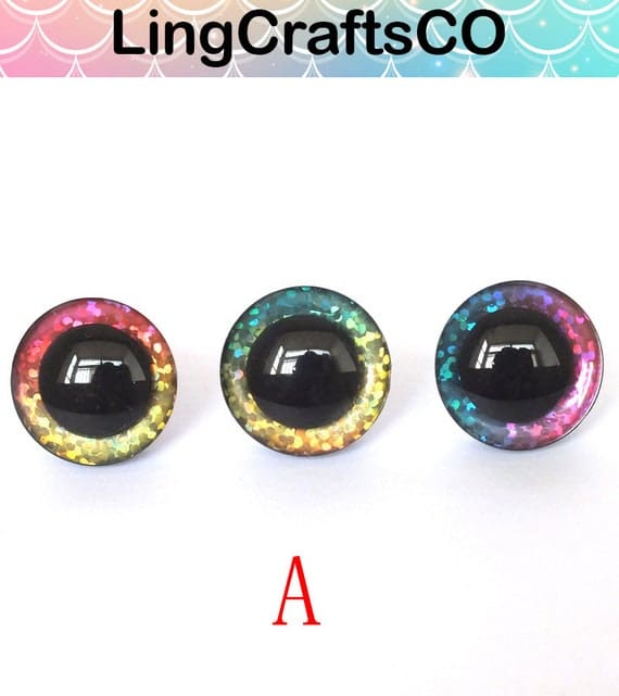 20PCS Rainbow Colours Safety Eyes