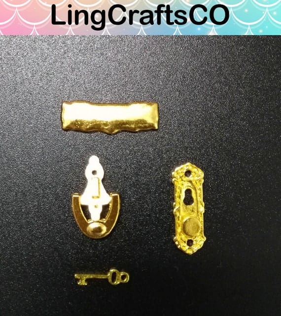 Miniature Gold Door Knobs