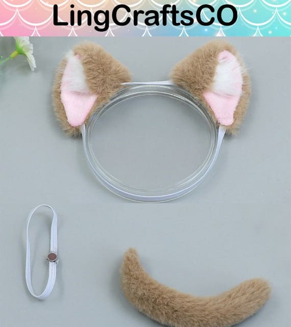 Doll Cat Ears and Tails Set