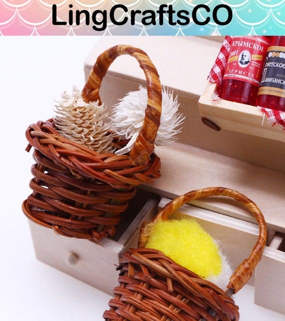 Miniature Bamboo Baskets