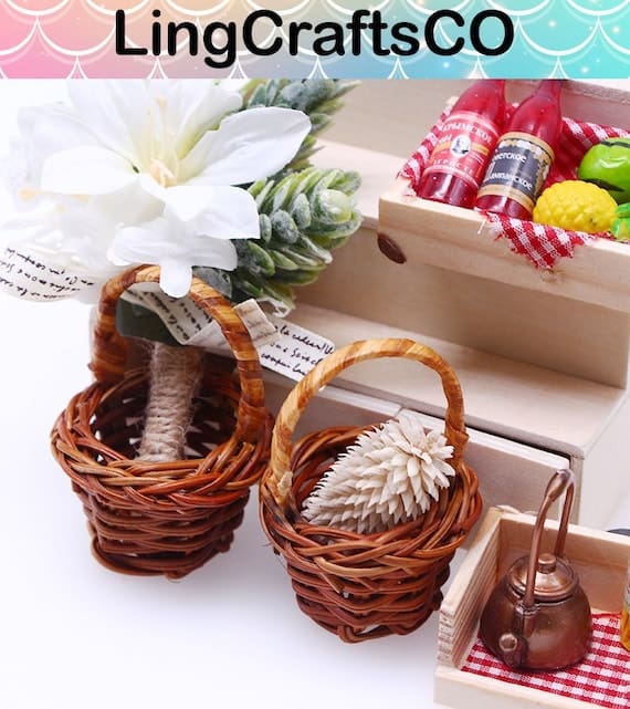 Miniature Bamboo Baskets