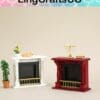 Miniature Wooden Fireplace Model