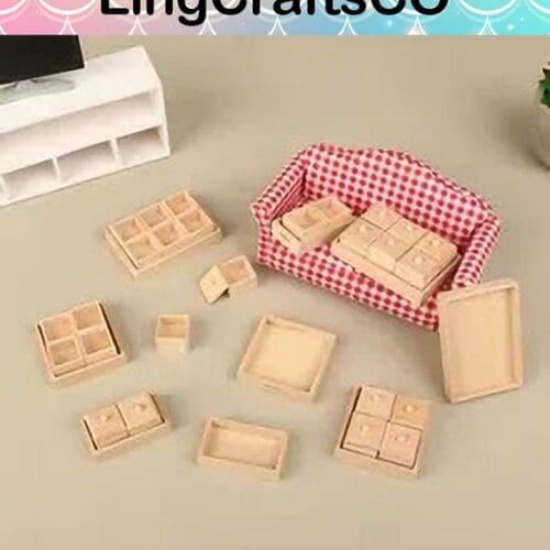 Miniature Wooden Compartment Box