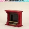 Miniature Wooden Fireplace Model