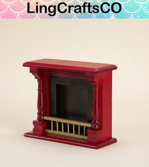 Miniature Wooden Fireplace Model