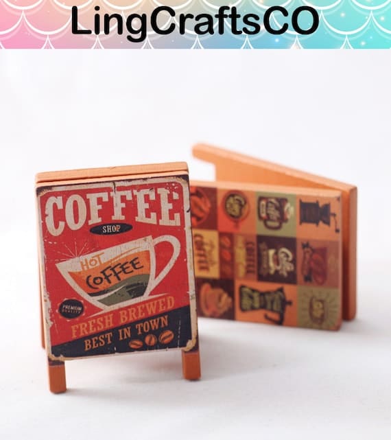 Miniature Wooden Billboard