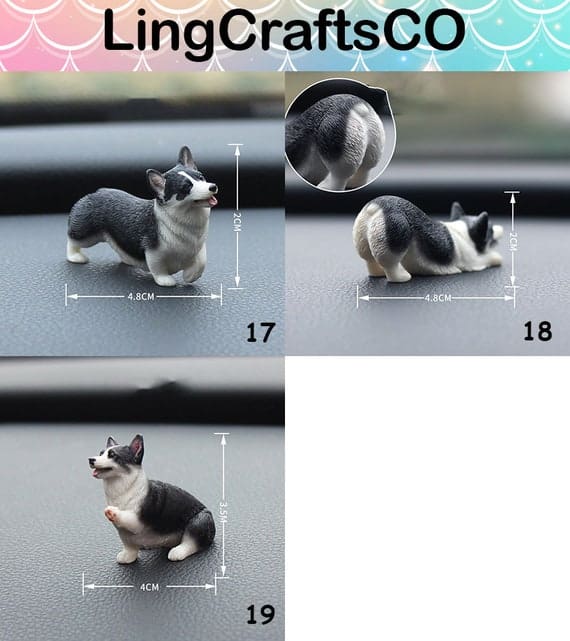 Miniature Corgi Figurines