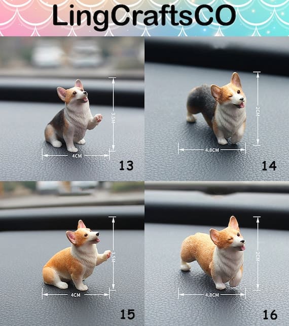 Miniature Corgi Figurines