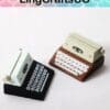 Miniature Wooden Typewriter