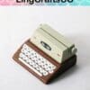 Miniature Wooden Typewriter