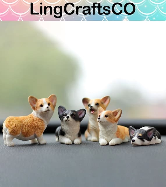 Miniature Corgi Figurines